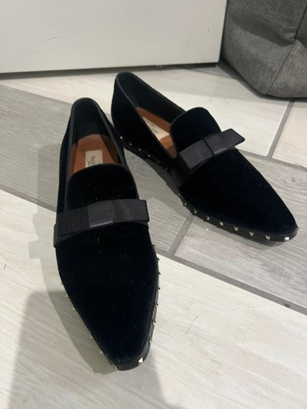 Valentino Black Velvet Tuxedo Loafer - Picture 5 of 5